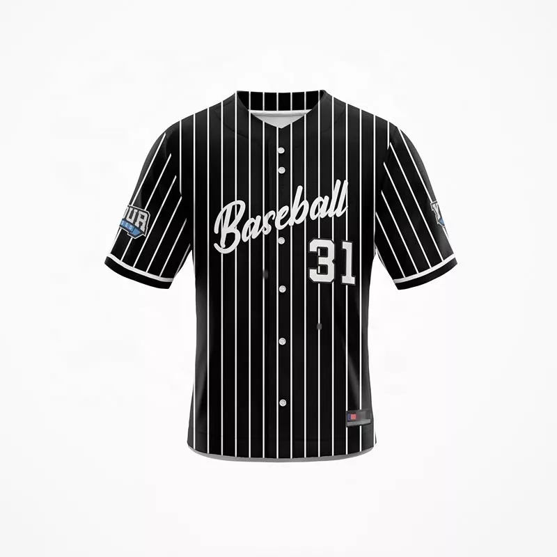 Apa Ndadekake Pinstripe Baseball Jersey Piece Timeless saka Sportswear